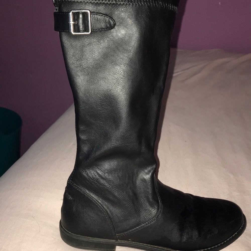 Kids black high boots